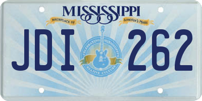 MS license plate JDI262