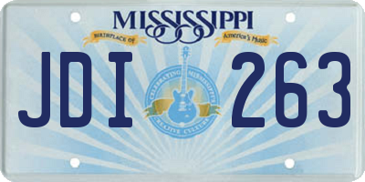 MS license plate JDI263