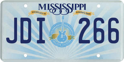 MS license plate JDI266