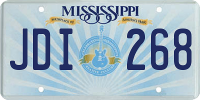 MS license plate JDI268