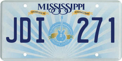 MS license plate JDI271