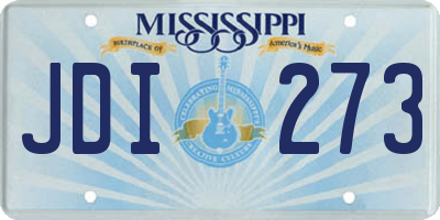 MS license plate JDI273