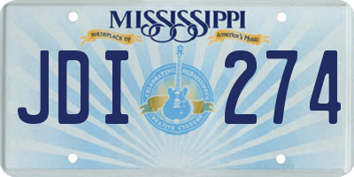 MS license plate JDI274
