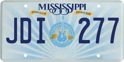 MS license plate JDI277