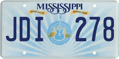 MS license plate JDI278