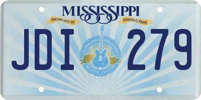 MS license plate JDI279