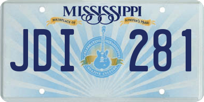 MS license plate JDI281