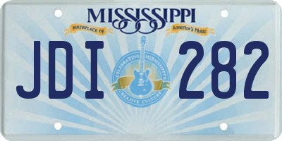 MS license plate JDI282