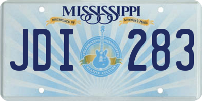 MS license plate JDI283