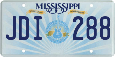 MS license plate JDI288