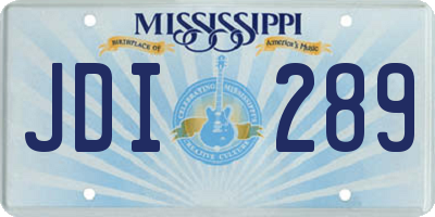 MS license plate JDI289