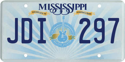 MS license plate JDI297