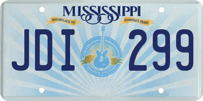 MS license plate JDI299
