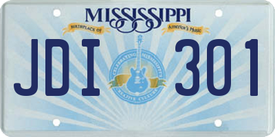 MS license plate JDI301