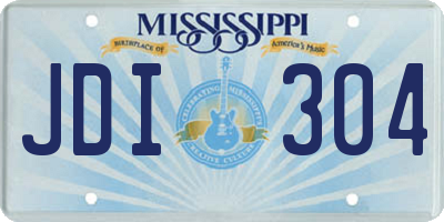 MS license plate JDI304