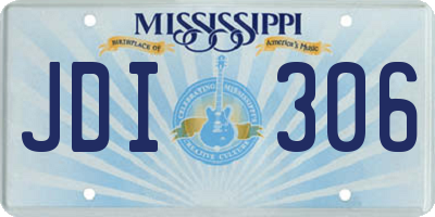 MS license plate JDI306