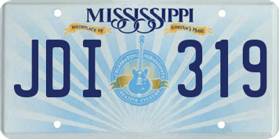 MS license plate JDI319