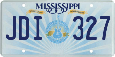 MS license plate JDI327