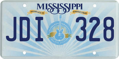 MS license plate JDI328