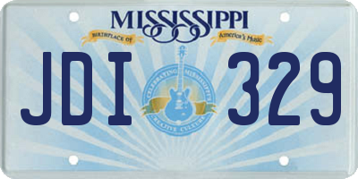 MS license plate JDI329