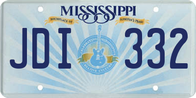 MS license plate JDI332