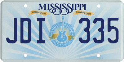 MS license plate JDI335