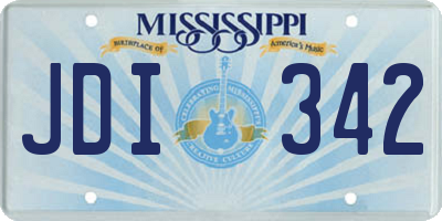 MS license plate JDI342