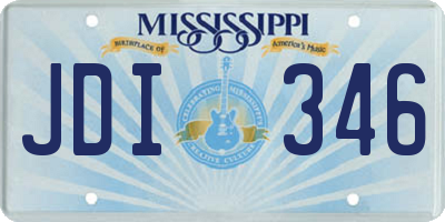 MS license plate JDI346