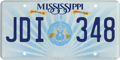 MS license plate JDI348