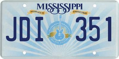 MS license plate JDI351