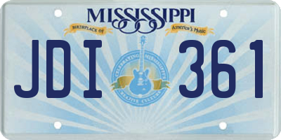 MS license plate JDI361