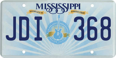 MS license plate JDI368