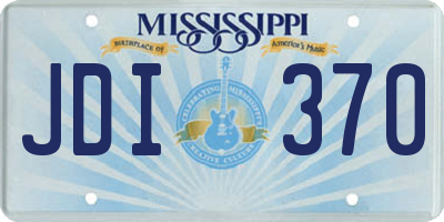 MS license plate JDI370