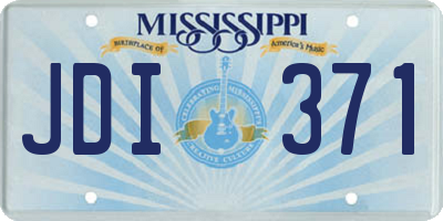 MS license plate JDI371