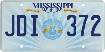 MS license plate JDI372