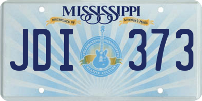 MS license plate JDI373