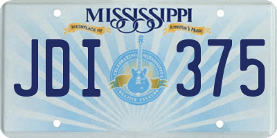 MS license plate JDI375