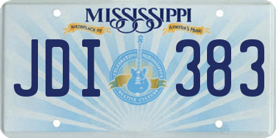 MS license plate JDI383