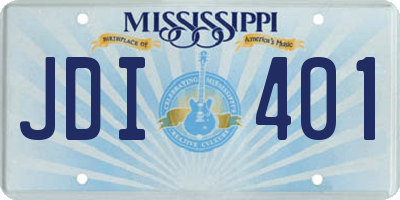 MS license plate JDI401