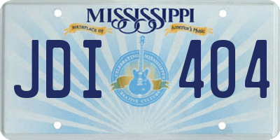 MS license plate JDI404