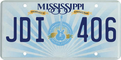 MS license plate JDI406