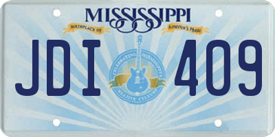 MS license plate JDI409