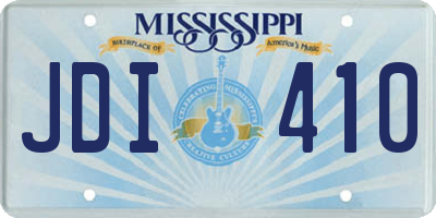 MS license plate JDI410
