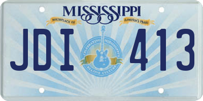 MS license plate JDI413