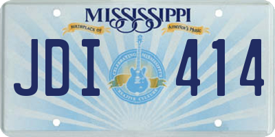 MS license plate JDI414
