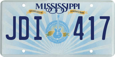 MS license plate JDI417