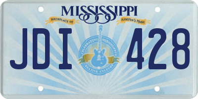 MS license plate JDI428