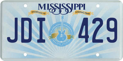 MS license plate JDI429