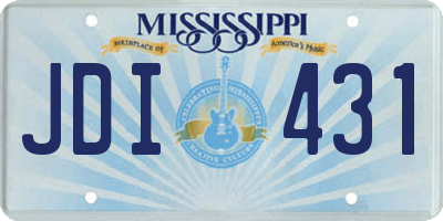 MS license plate JDI431