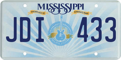 MS license plate JDI433